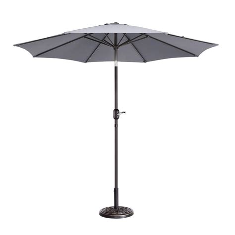 9-foot round auto-tilt aluminum market umbrella in sunbrella fabric|members mark 10ft cantilever umbrella.